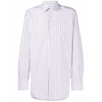 Kiton Camisa de algodão com listras - Branco