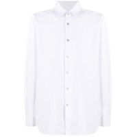 Kiton Camisa slim mangas longas - Branco