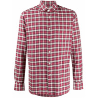 Kiton Camisa xadrez de algodão - Vermelho