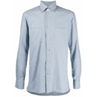 Kiton long sleeve cotton shirt - Azul