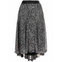 Koché lace high-low skirt - Cinza