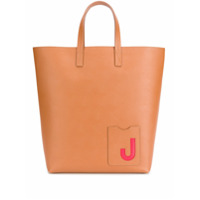 La Doublej Bolsa shopping com logo - Marrom