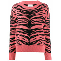 Laneus Suéter com listras de tigre - Rosa