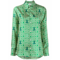LANVIN Camisa com estampa de monograma - Verde
