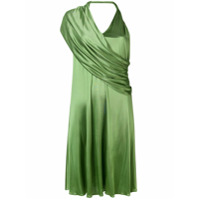 LANVIN Vestido drapeado decote em V - Verde