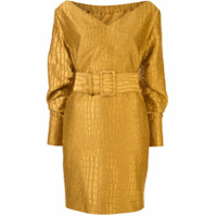 LAPOINTE crocodile jacquard dress - Dourado