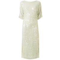 LAPOINTE Vestido midi com paetês - Verde