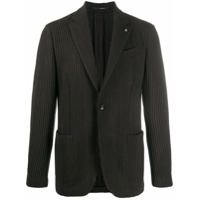 Lardini Blazer de tricô com listras - Azul
