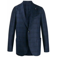 Lardini Blazer xadrez de lã - Azul