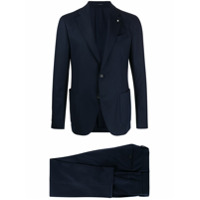 Lardini Terno slim de tricô - Azul