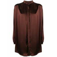 Le Kasha Nara oversized silk shirt - Marrom