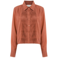 LE SOLEIL D'ETE Camisa Lilian bordada - Marrom