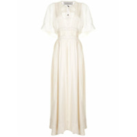 Lee Mathews Vestido Ena franzido - Neutro