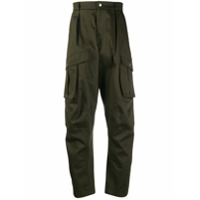 Les Hommes draped cargo trousers - Verde