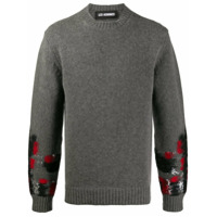 Les Hommes Suéter decote careca - Cinza