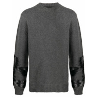 Les Hommes Suéter decote careca - Cinza