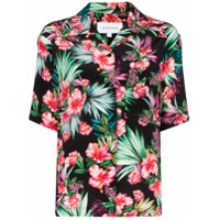 Les Rêveries Camisa com estampa floral - Preto