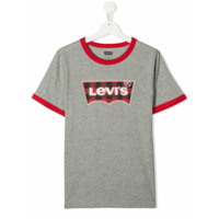 Levi's Kids Camisa xadrez com logo - Cinza