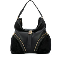 LIU JO Bolsa tote com pelos - Preto