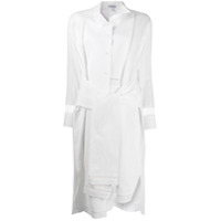 LOEWE asymmetric midi shirt dress - Branco