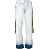 LOEWE Calça jeans reta com listras - Azul