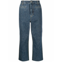 LOEWE Calça jeans reta cropped - Azul