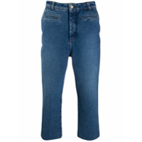 LOEWE Calça reta cropped - Azul