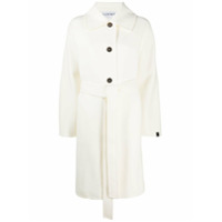 LOEWE Casaco oversized com cinto - Branco