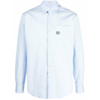 LOEWE embroidered Oxford shirt - Azul