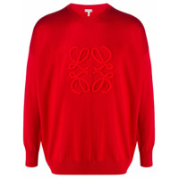 LOEWE Suéter de lã com aplicação - Vermelho