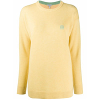 LOEWE Suéter de tricô com logo - Amarelo