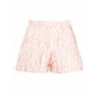 Loulou Short com aplicação de plumas - Rosa