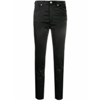 Love Moschino Calça skinny de cetim - Preto