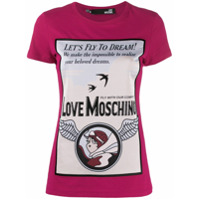Love Moschino Camiseta com estampa - Rosa