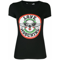 Love Moschino Camiseta com logo - Preto