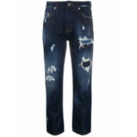 Love Moschino mid-rise cropped jeans - Azul
