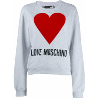 Love Moschino Moletom com logo - Cinza