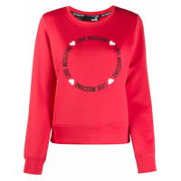 Love Moschino Moletom com logo - Vermelho