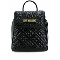 Love Moschino quilted logo backpack - Preto
