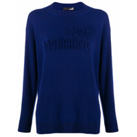 Love Moschino Suéter com logo - Azul