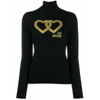 Love Moschino Suéter Linked Heart - Preto