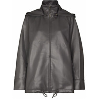 LVIR vegan leather hooded jacket - Cinza