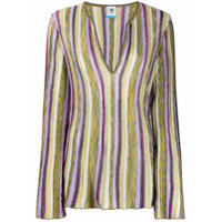 M Missoni Blusa metálica com listras - Roxo