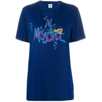 M Missoni Camiseta com logo bordado - Azul