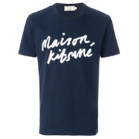 Maison Kitsuné Camiseta com estampa - Azul
