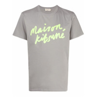 Maison Kitsuné logo print T-shirt - Cinza