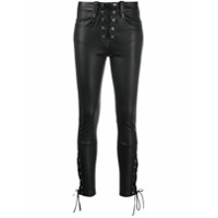 Manokhi Calça skinny com amarração - Preto