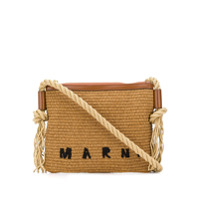 Marni Bolsa tiracolo com logo - Marrom