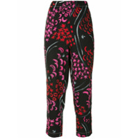 Marni Calça cropped com estampa - Preto