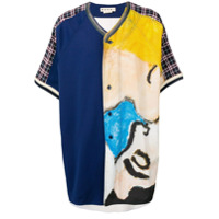 Marni Camisa com patchwork - Azul